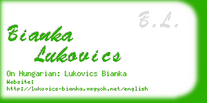 bianka lukovics business card